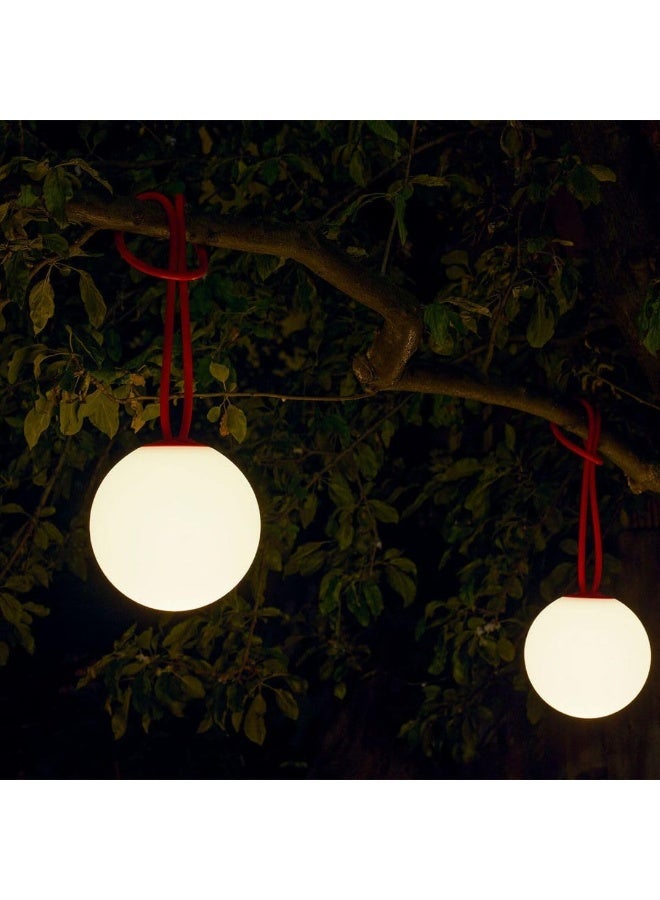 Fatboy Bolleke Duo Pack Hanging Light | Rechargeable LED light via USB connection | Portable ambient lighting | IP55 Splashproof | 3 Brightness Mode | 100 cm hanging loop, 20 cm Light - Red - Image 3